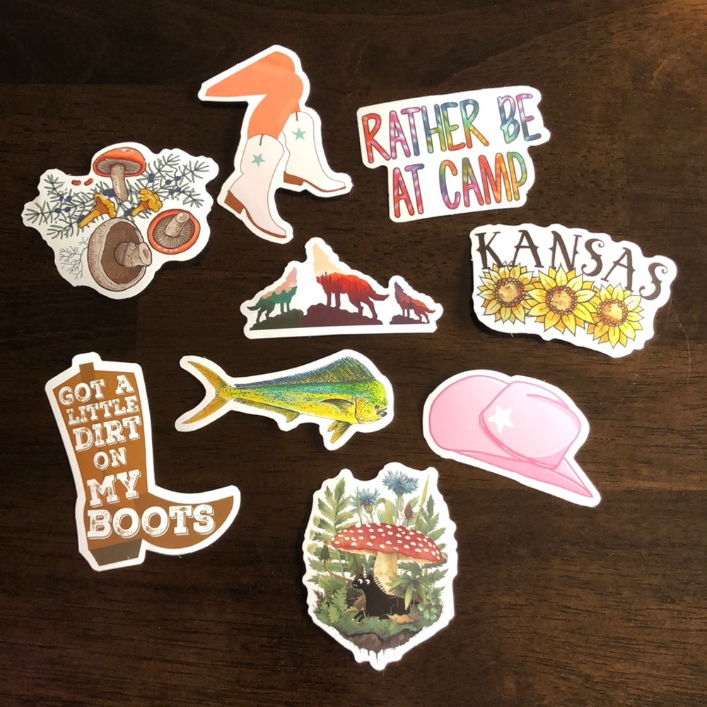 “Country” Themed Stickers (collection of 9)